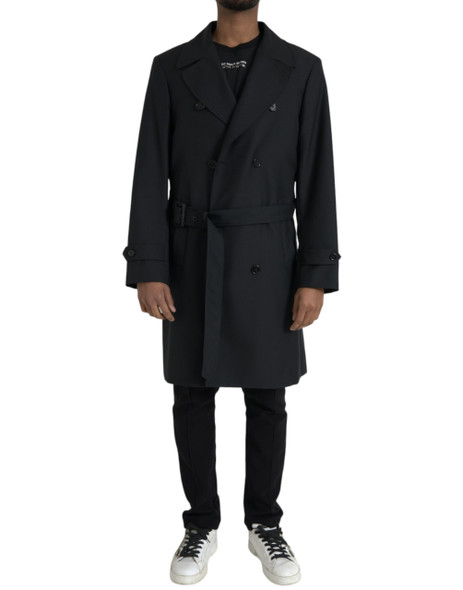 Black Double Breasted Trench Coat Jacket Black Double Breasted Trench Coat Jacket