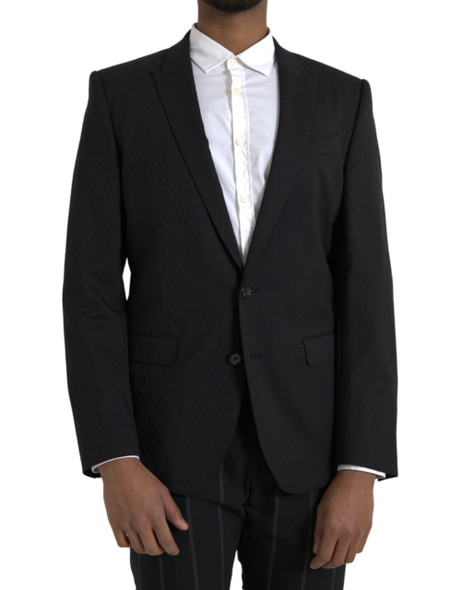 Dolce & Gabbana Black MARTINI Slim Fit Jacket Coat Blazer Dolce & Gabbana Black MARTINI Slim Fit Jacket Coat Blazer