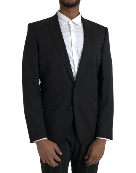 Dolce & Gabbana Black MARTINI Slim Fit Jacket Coat Blazer Dolce & Gabbana Black MARTINI Slim Fit Jacket Coat Blazer