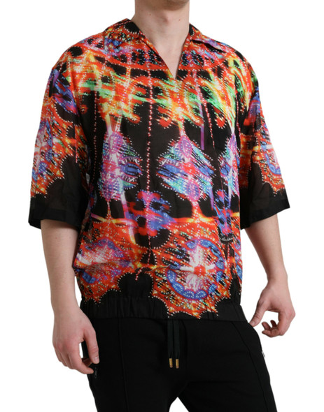 Dolce & Gabbana Multicolor Luminarie Print Cotton T-shirt Dolce & Gabbana Multicolor Luminarie Print Cotton T-shirt