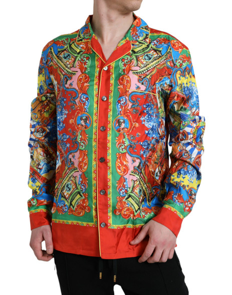 Dolce & Gabbana Multicolor Patterned Button Down Casual Shirt Dolce & Gabbana Multicolor Patterned Button Down Casual Shirt