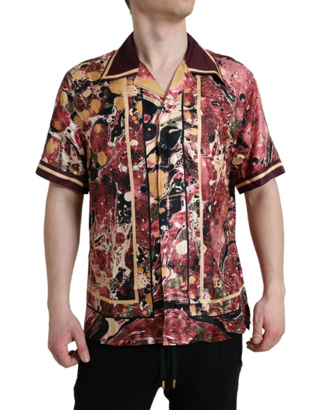 Dolce & Gabbana Multicolor Button Down Silk Shirt Dolce & Gabbana Multicolor Button Down Silk Shirt