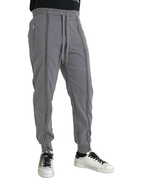 Dolce & Gabbana Gray Cotton Jogger Skinny Sweatpants Pants Dolce & Gabbana Gray Cotton Jogger Skinny Sweatpants Pants