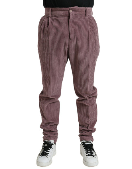 Purple Corduroy Cotton Stretch Skinny Pants Purple Corduroy Cotton Stretch Skinny Pants
