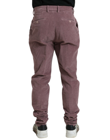 Purple Corduroy Cotton Stretch Skinny Pants Purple Corduroy Cotton Stretch Skinny Pants