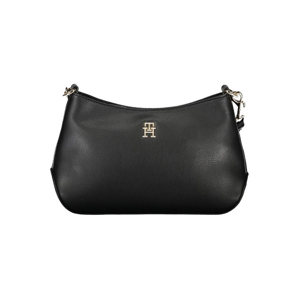 Tommy Hilfiger Black Polyester Handbag TO-27586 Tommy Hilfiger Black Polyester Handbag TO-27586
