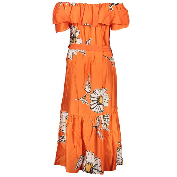 Desigual Orange Cotton Dress Desigual Orange Cotton Dress