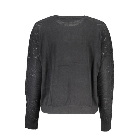 Desigual Black Cotton Sweater Desigual Black Cotton Sweater