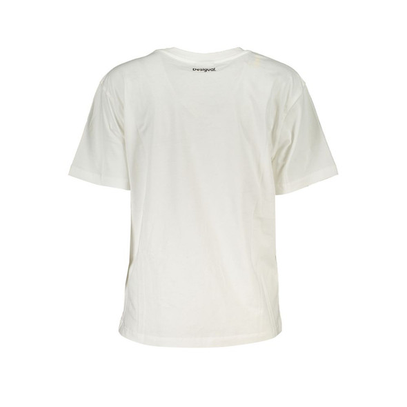 Desigual White Cotton Tops & T-Shirt Desigual White Cotton Tops & T-Shirt
