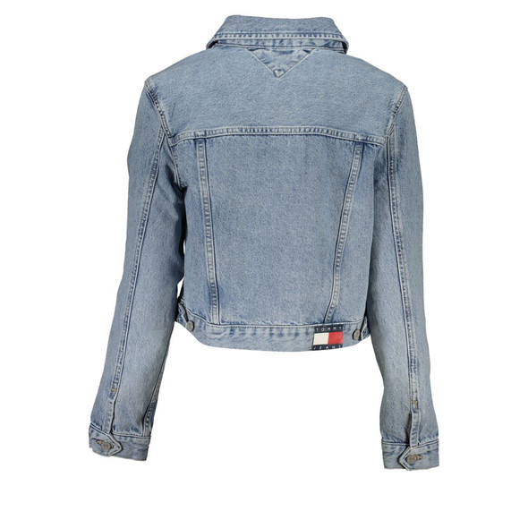 Tommy Hilfiger Light Blue Cotton Women Jacket Tommy Hilfiger Light Blue Cotton Women Jacket