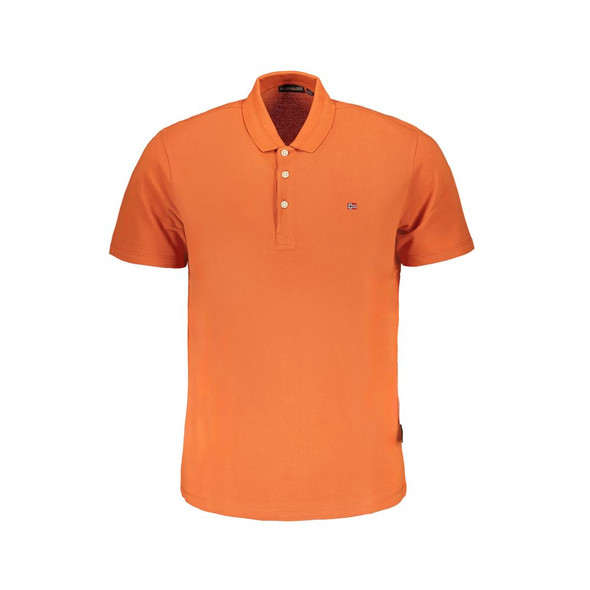 Napapijri Orange Cotton Polo Shirt NA-29517 Napapijri Orange Cotton Polo Shirt NA-29517