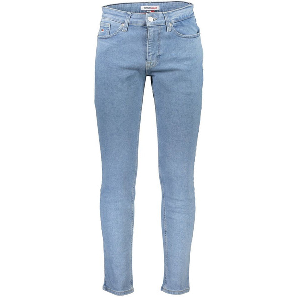 Light Blue Cotton Men Slim Tapered Jean Light Blue Cotton Men Slim Tapered Jean