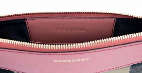 Peyton House Check Derby Cinnamon Red Grain Leather Pouch Crossbody Bag Peyton House Check Derby Cinnamon Red Grain Leather Pouch Crossbody Bag