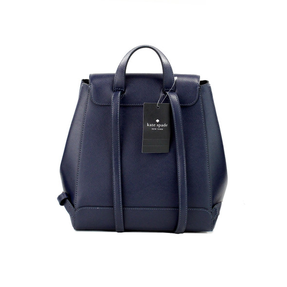 Kate Spade Madison Navy Saffiano Leather Medium Flap Shoulder Backpack Bag Kate Spade Madison Navy Saffiano Leather Medium Flap Shoulder Backpack Bag