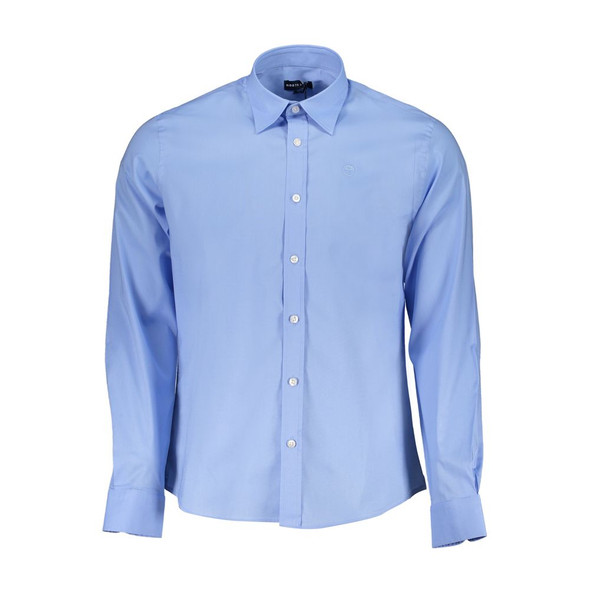 North Sails Light Blue Cotton Men Shirt North Sails Light Blue Cotton Men Shirt