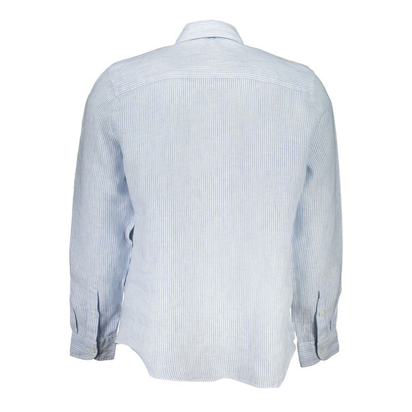 North Sails Light Blue Linen Men Shirt NO-29730 North Sails Light Blue Linen Men Shirt NO-29730