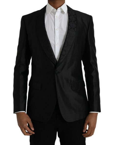 Dolce & Gabbana Black MARTINI Single Breasted Coat Blazer JKT4023 Dolce & Gabbana Black MARTINI Single Breasted Coat Blazer JKT4023