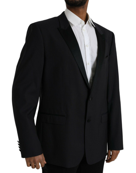 Dolce & Gabbana Blue MARTINI Single Breasted Coat Blazer Dolce & Gabbana Blue MARTINI Single Breasted Coat Blazer