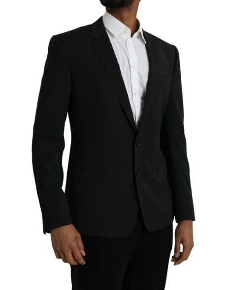 Dolce & Gabbana Blue MARTINI Shawl Single Breasted Blazer Dolce & Gabbana Blue MARTINI Shawl Single Breasted Blazer