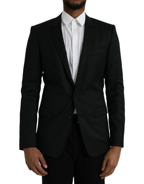Black Wool MARTINI Single Breasted Blazer Black Wool MARTINI Single Breasted Blazer