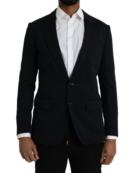 Black Wool Notch Single Breasted Coat Blazer Black Wool Notch Single Breasted Coat Blazer