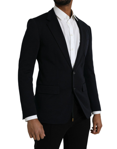 Black Wool Notch Single Breasted Coat Blazer Black Wool Notch Single Breasted Coat Blazer