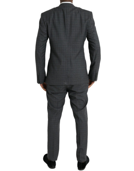 Dolce & Gabbana Gray Plaid Wool MARTINI Formal 2 Piece Suit Dolce & Gabbana Gray Plaid Wool MARTINI Formal 2 Piece Suit