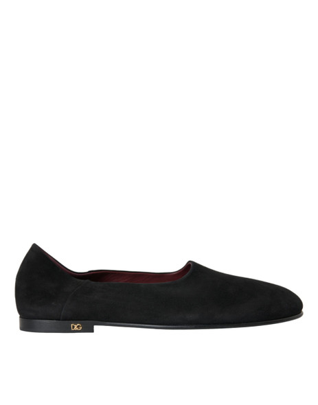 Dolce & Gabbana Black Suede Loafers Formal Dress Slip On Shoes Dolce & Gabbana Black Suede Loafers Formal Dress Slip On Shoes