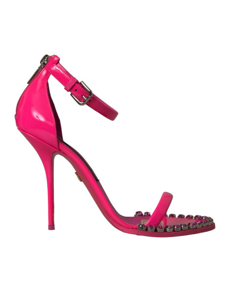 Pink Leather Crystal Heels Sandals Shoes Pink Leather Crystal Heels Sandals Shoes