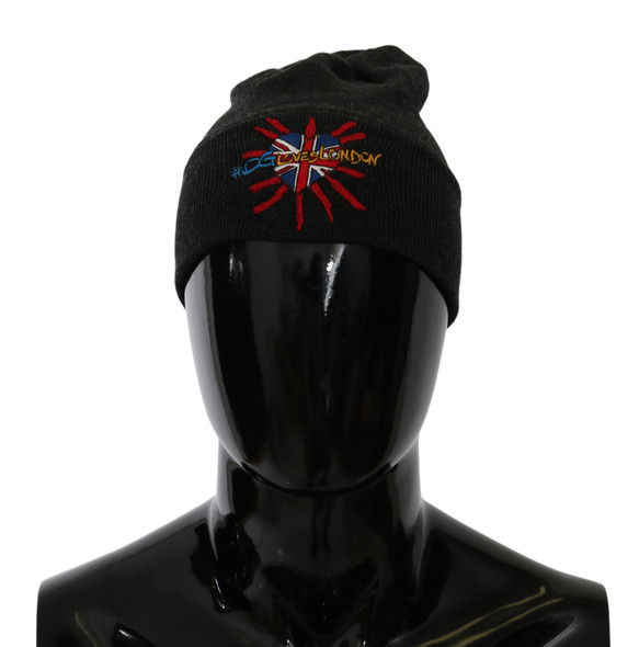 Gray #DGLovesLondon Beanie Cap Gray #DGLovesLondon Beanie Cap