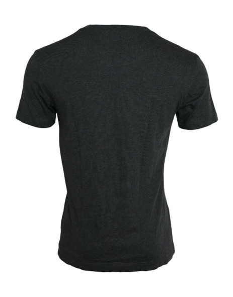 Dolce & Gabbana Gray Logo Print Crewneck Short Sleeve T-shirt Dolce & Gabbana Gray Logo Print Crewneck Short Sleeve T-shirt