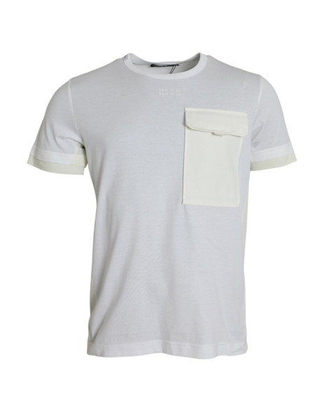 White Cotton Pocket Short Sleeves T-shirt TSH84611 White Cotton Pocket Short Sleeves T-shirt TSH84611