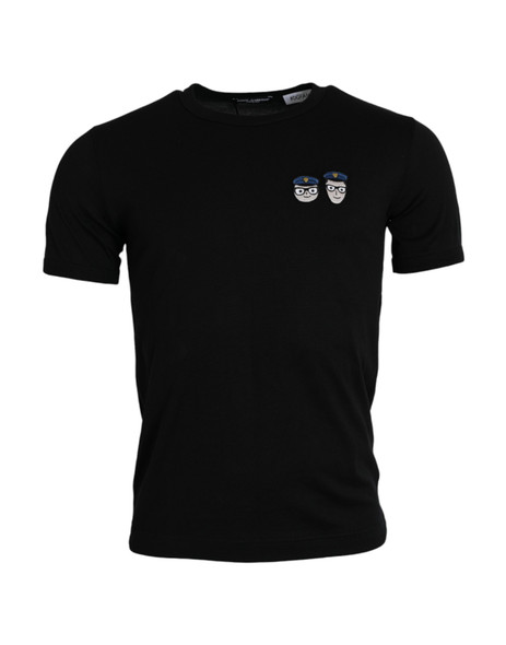 Dolce & Gabbana Black #DGFamily Cotton Crew Neck T-shirt Dolce & Gabbana Black #DGFamily Cotton Crew Neck T-shirt