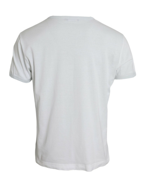 White Cotton Round Neck Short Sleeve T-shirt White Cotton Round Neck Short Sleeve T-shirt