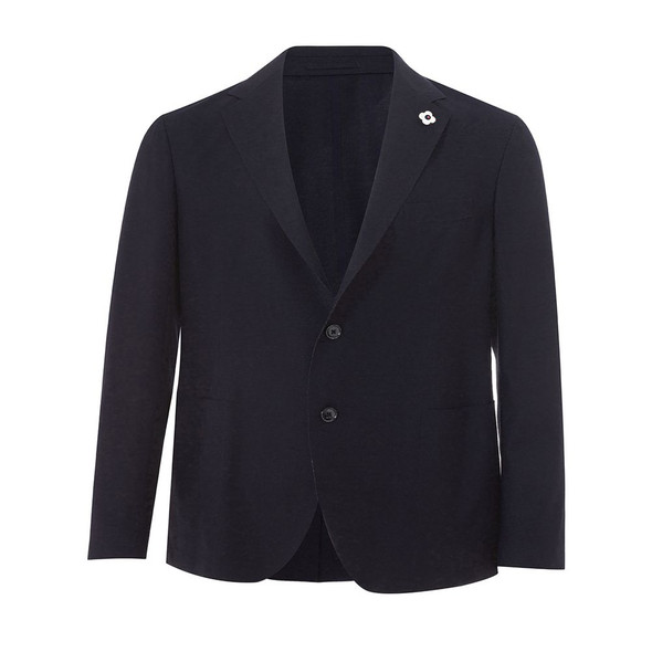 Elegant Blue Cotton Lardini Jacket Elegant Blue Cotton Lardini Jacket