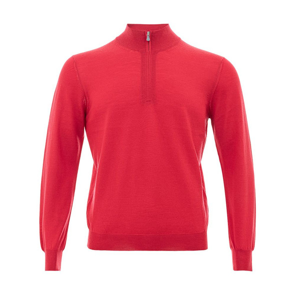 Elegant Crimson Wool T-Shirt for Men Elegant Crimson Wool T-Shirt for Men