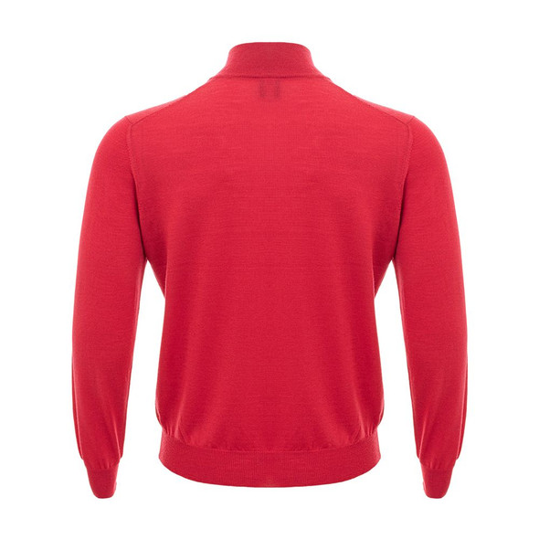 Elegant Crimson Wool T-Shirt for Men Elegant Crimson Wool T-Shirt for Men