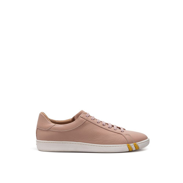 Elegant Pink Cotton Leather Sneakers Elegant Pink Cotton Leather Sneakers