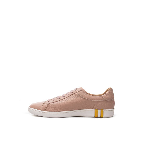 Elegant Pink Cotton Leather Sneakers Elegant Pink Cotton Leather Sneakers