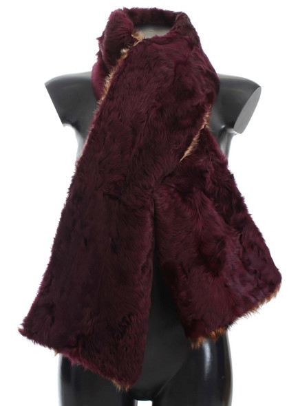 Purple Lamb Fur Leopard Print Scarf Purple Lamb Fur Leopard Print Scarf
