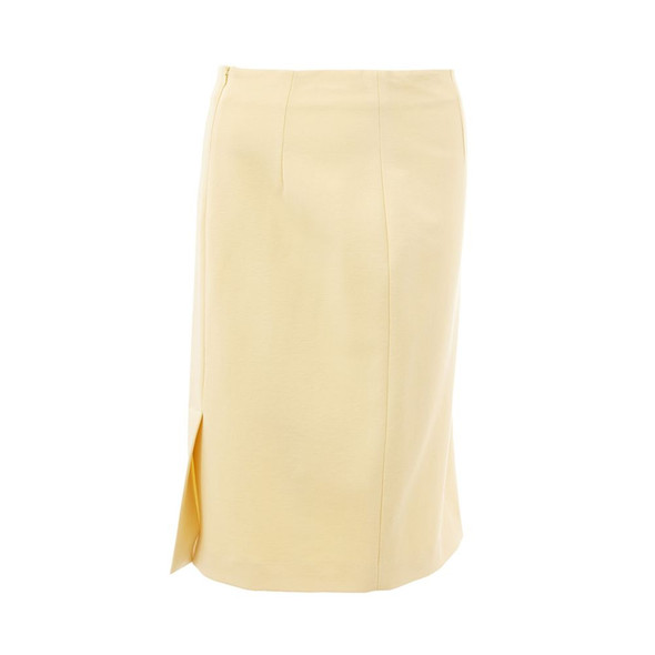 Lardini Elegant Yellow Viscose Skirt for Women Lardini Elegant Yellow Viscose Skirt for Women