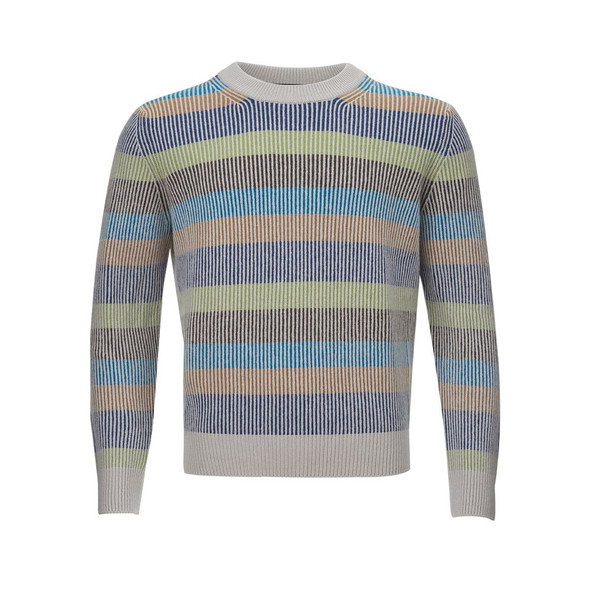 Elegant Multicolor Cashmere Sweater for Men Elegant Multicolor Cashmere Sweater for Men