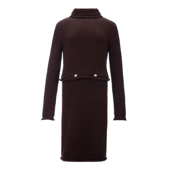 Elegant Viscose Brown Dress Elegant Viscose Brown Dress