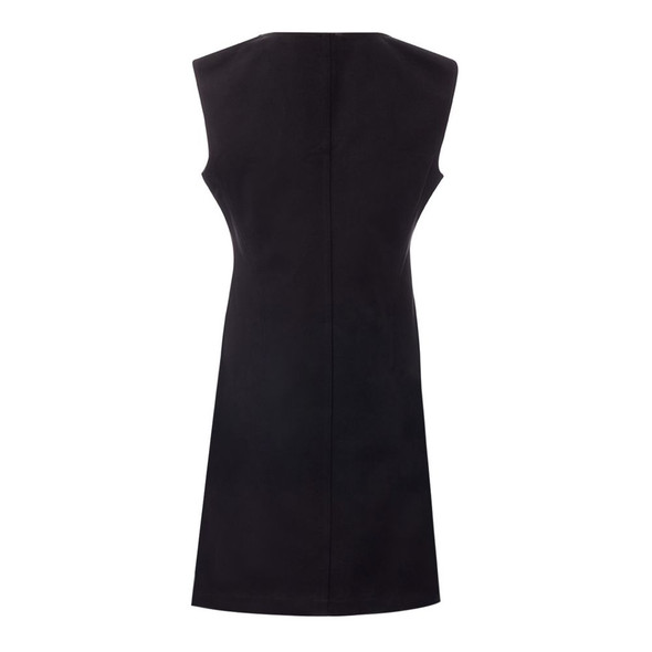 Elegant Black Viscose Dress Essentials Elegant Black Viscose Dress Essentials