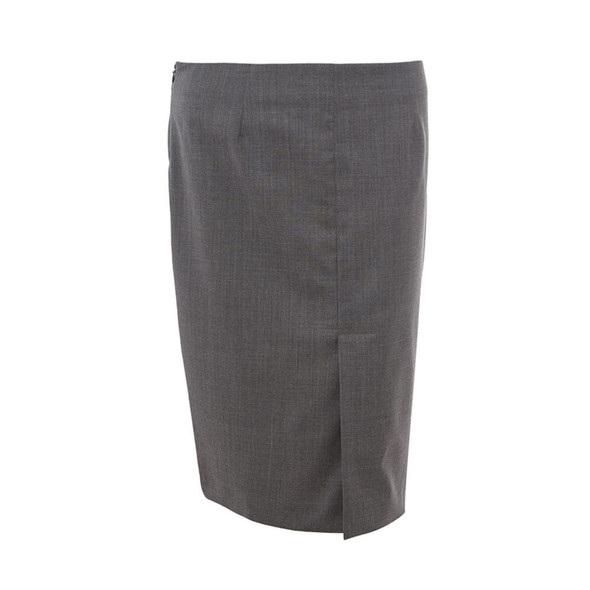 Chic Gray Wool Pencil Skirt Chic Gray Wool Pencil Skirt