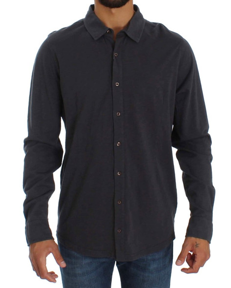 Gray Cotton Button Down Casual Shirt Gray Cotton Button Down Casual Shirt