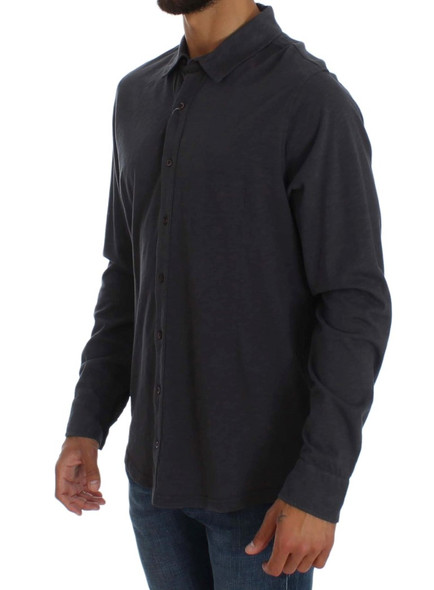 Gray Cotton Button Down Casual Shirt Gray Cotton Button Down Casual Shirt