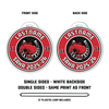 Round Stillwater Bag Tags — custom UV-printed by My Team Identity, design option 3