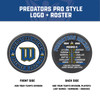 Woodbury Predators Pro-Style Pucks - Logo + Roster — custom UV-printed by My Team Identity, design option 2