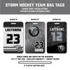 Minneapolis Storm Hockey Bag Tags — custom UV-printed by My Team Identity, design option 5